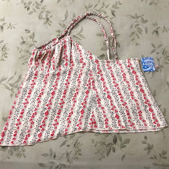 Free People Donna Printed Satin Cami - Ivory Combo - - Picture 10 of 10